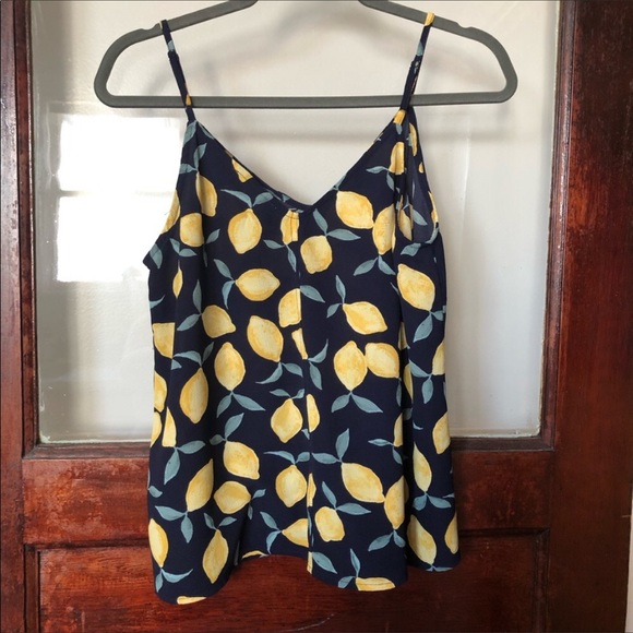 Pink Rose Adorable Lemons Flowy Swing Tank Top w/Adjustable Straps M - Picture 3 of 15